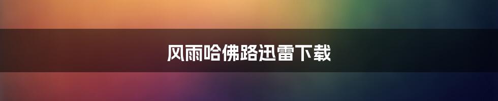 风雨哈佛路迅雷下载