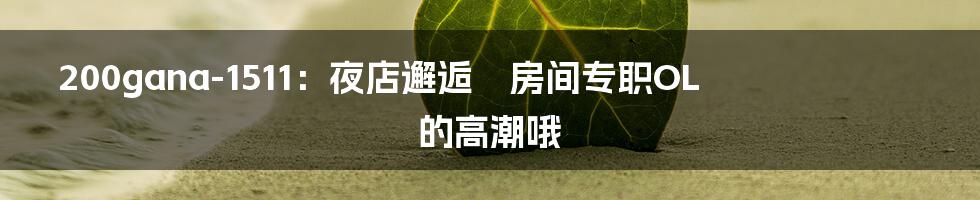 200gana-1511:夜店邂逅 房间专职OL的高潮哦