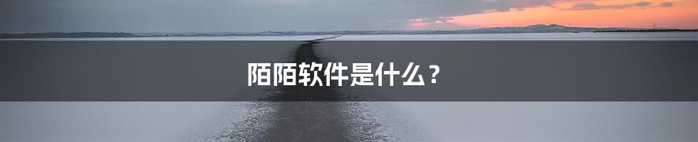 陌陌软件是什么?