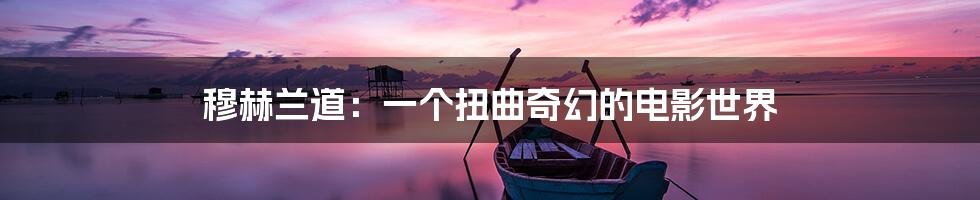 穆赫兰道:一个扭曲奇幻的电影世界