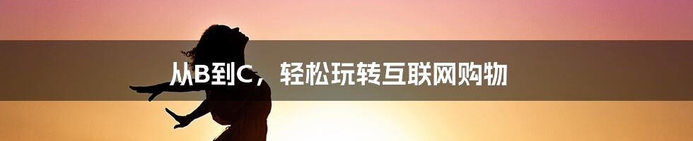 从B到C,轻松玩转互联网购物