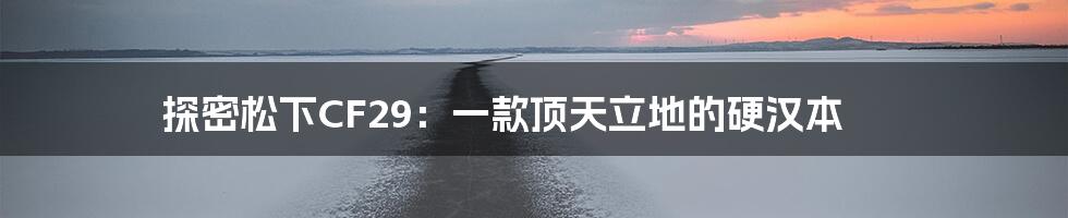 探密松下CF29：一款顶天立地的硬汉本