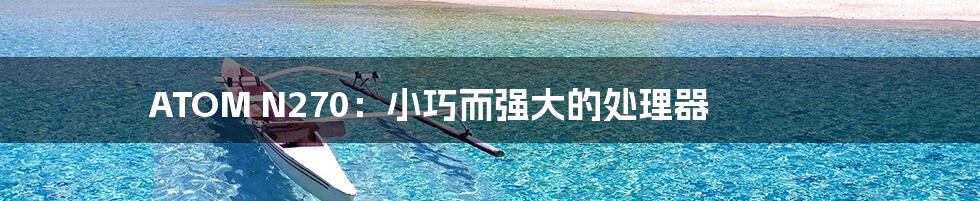 ATOM N270:小巧而强大的处理器