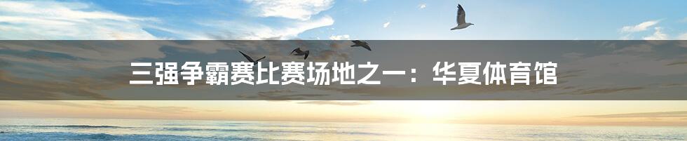三强争霸赛比赛场地之一:华夏体育馆