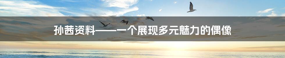 孙茜资料——一个展现多元魅力的偶像