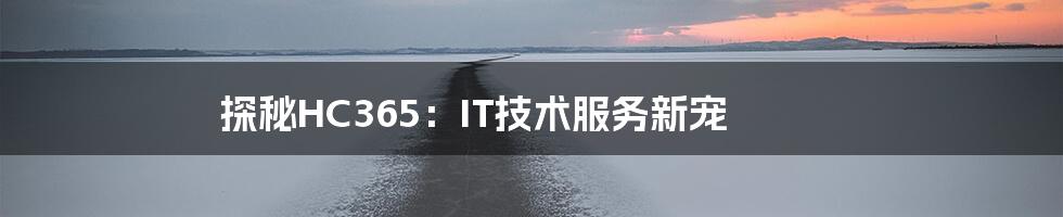 探秘HC365:IT技术服务新宠