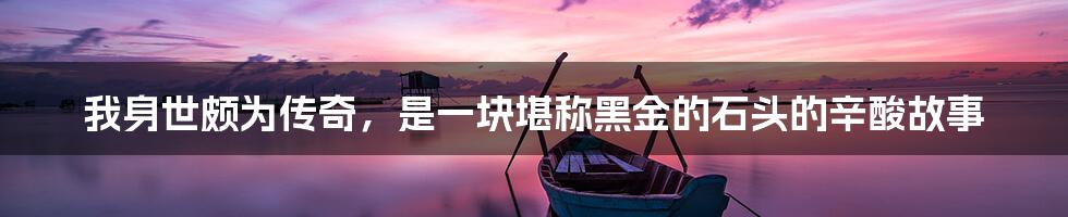 我身世颇为传奇,是一块堪称黑金的石头的辛酸故事