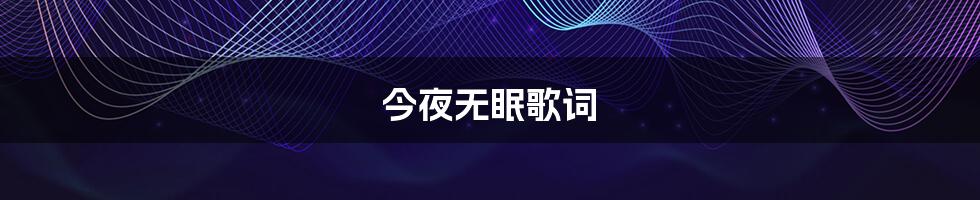 今夜无眠歌词