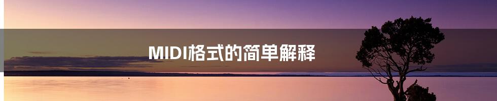 MIDI格式的简单解释