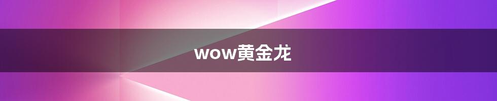 wow黄金龙