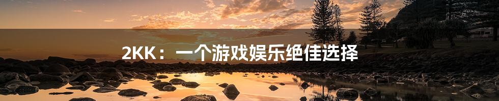 2KK:一个游戏娱乐绝佳选择