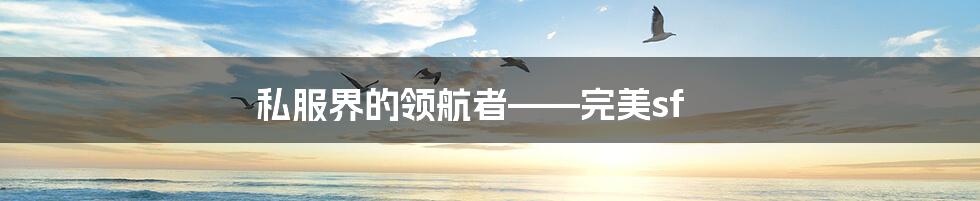 私服界的领航者——完美sf