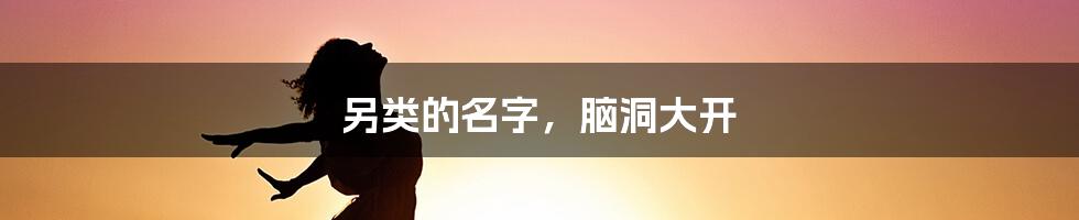 另类的名字,脑洞大开
