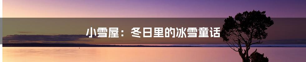 小雪屋:冬日里的冰雪童话
