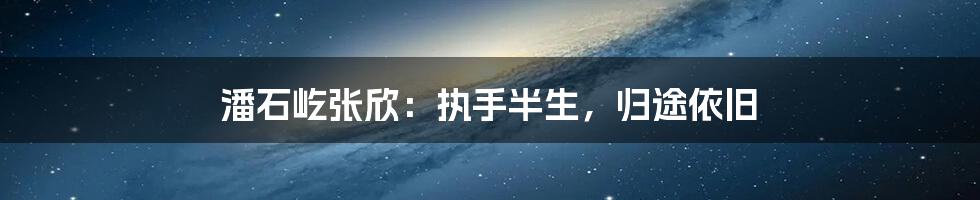 潘石屹张欣：执手半生，归途依旧