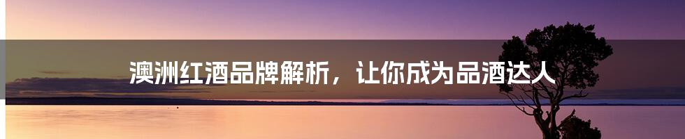 澳洲红酒品牌解析,让你成为品酒达人