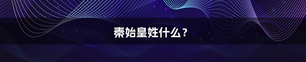 秦始皇姓什么?