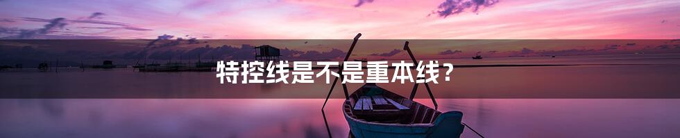 特控线是不是重本线?