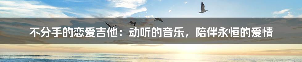 不分手的恋爱吉他:动听的音乐,陪伴永恒的爱情