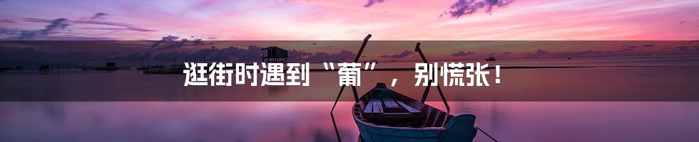 逛街时遇到“葡”,别慌张!