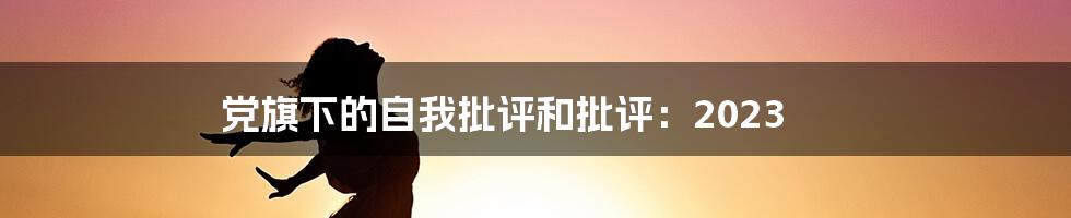 党旗下的自我批评和批评：2023