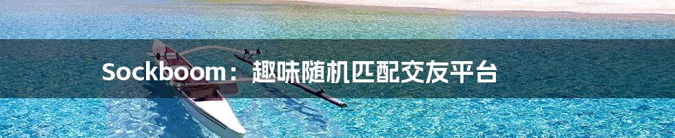 Sockboom:趣味随机匹配交友平台