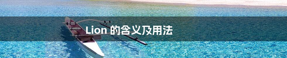 Lion 的含义及用法