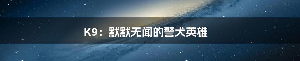 K9：默默无闻的警犬英雄