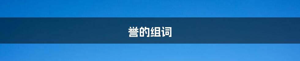 誉的组词