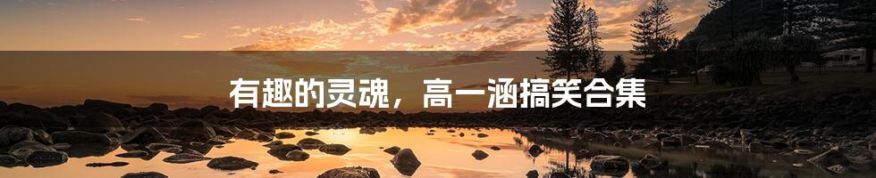 有趣的灵魂,高一涵搞笑合集