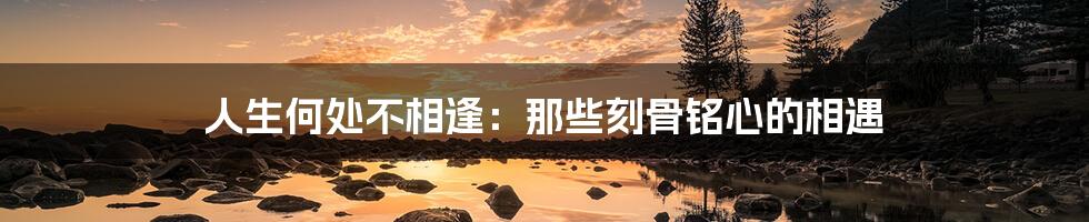 人生何处不相逢：那些刻骨铭心的相遇