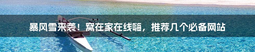 暴风雪来袭!窝在家在线嗨,推荐几个必备网站