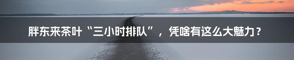 胖东来茶叶“三小时排队”,凭啥有这么大魅力?