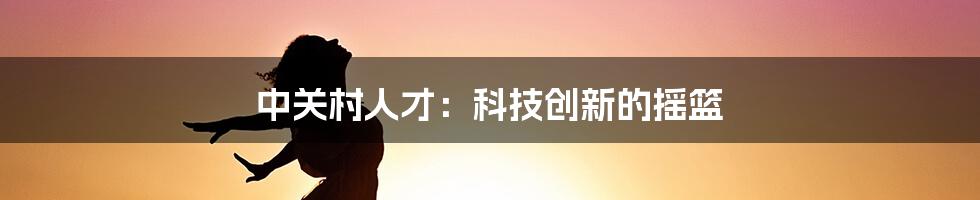 中关村人才:科技创新的摇篮
