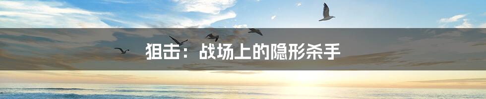 狙击:战场上的隐形杀手