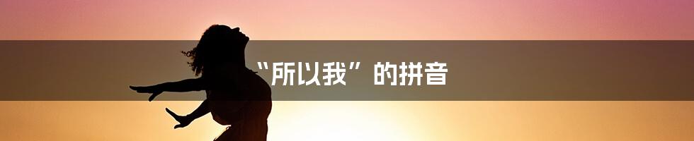 “所以我”的拼音