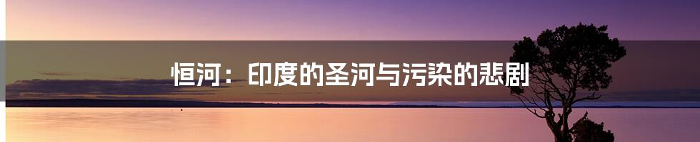 恒河:印度的圣河与污染的悲剧