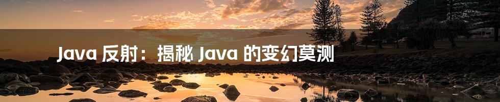 Java 反射：揭秘 Java 的变幻莫测