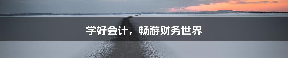学好会计，畅游财务世界