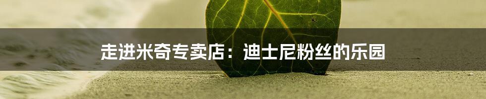 走进米奇专卖店:迪士尼粉丝的乐园