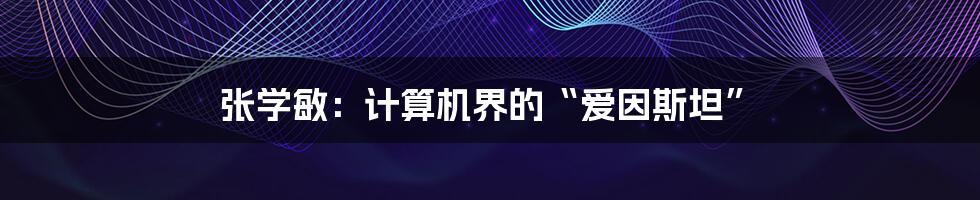 张学敏:计算机界的“爱因斯坦”