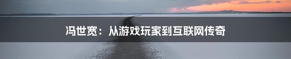 冯世宽:从游戏玩家到互联网传奇