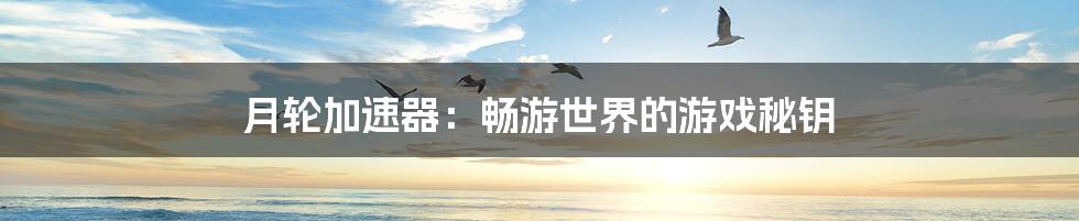 月轮加速器:畅游世界的游戏秘钥