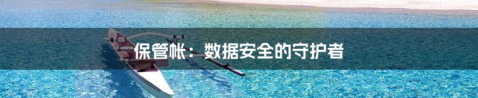 保管帐：数据安全的守护者