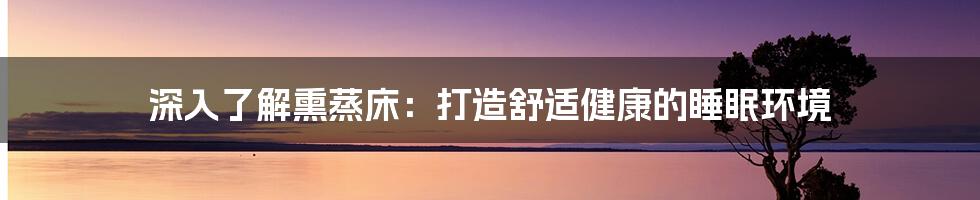 深入了解熏蒸床:打造舒适健康的睡眠环境