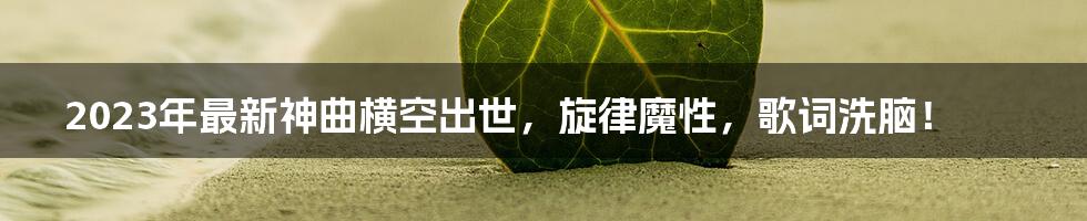 2023年最新神曲横空出世,旋律魔性,歌词洗脑!