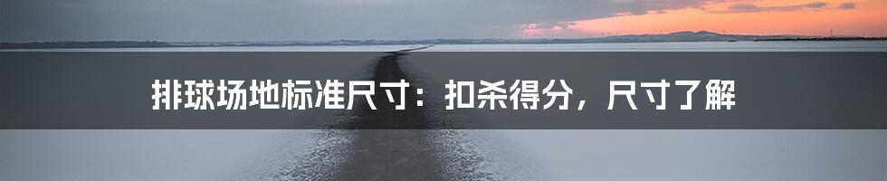 排球场地标准尺寸:扣杀得分,尺寸了解