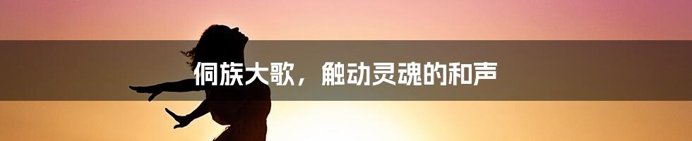 侗族大歌,触动灵魂的和声
