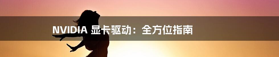 NVIDIA 显卡驱动:全方位指南