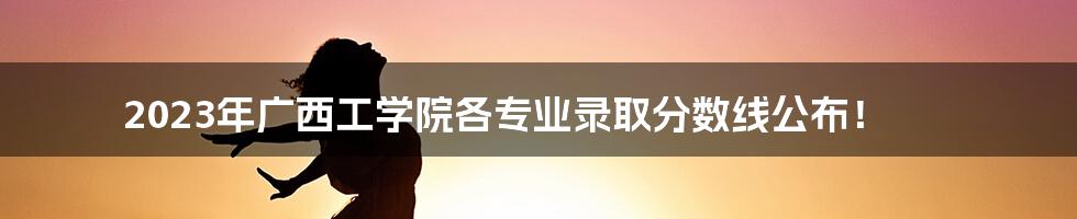 2023年广西工学院各专业录取分数线公布！